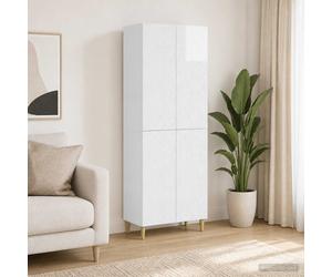 vidaXL Set di armadi 2 pz Bianco Lucido Legno ingegnerizzato