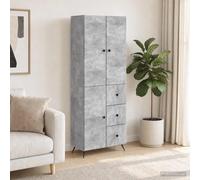 vidaXL Set di armadi 2 pz Grigio Cemento Legno ingegnerizzato
