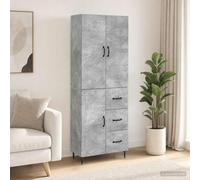 vidaXL Set di armadi 2 pz Grigio Cemento Legno ingegnerizzato