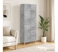 vidaXL Set di armadi 2 pz Grigio Cemento Legno ingegnerizzato