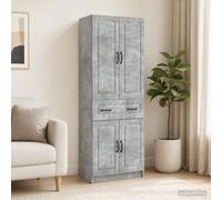 vidaXL Set di armadi 2 pz Grigio Cemento Legno ingegnerizzato