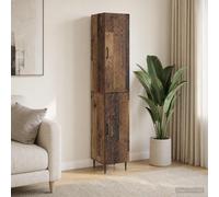 vidaXL Set di 2 armadi in legno invecchiato, 33 x 34,5 x 89,5 cm, set di mobili modulari, tavolo regolabile, sedili ergonomici, design compatto, soluzioni di stoccaggio