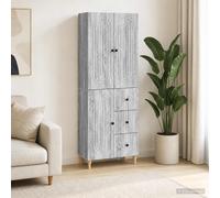 vidaXL Set di 2 armadi, 66 x 34,5 x 90 cm, in legno di ingegneria, mobili economici ed eleganti per soggiorno, giardino e casa, con design ergonomico e modulare