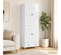 vidaXL Set di 2 armadi 66 x 34,5 x 95 cm in legno ingegneristico, collezione di mobili modulari, set moderno per soggiorno, soluzione di stoccaggio, decorazione salvaspazio