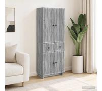 vidaXL Set di 2 armadi da 66 x 34,5 x 90 cm, in legno ingegneristico, set di mobili da giardino chic, sala da pranzo compatta, relax versatile per piccoli spazi e balconi