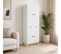 vidaXL Set di 2 armadi da 66 x 34,5 x 90 cm, in legno ingegneristico, set di mobili da giardino chic, sala da pranzo compatta, relax versatile per piccoli spazi e balconi