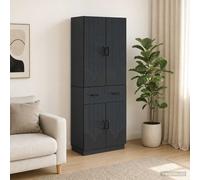 vidaXL Set di armadi 2 pz Nero Legno ingegnerizzato