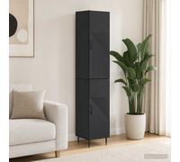 vidaXL Set di 2 armadi neri 33 x 34,5 x 89,5 cm, set di mobili modulari, tavolo regolabile, sedili ergonomici, design compatto, soluzioni di stoccaggio