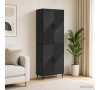vidaXL Set di armadi 2 pz Nero Legno ingegnerizzato