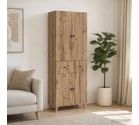 vidaXL Set di armadi 2 pz Rovere Artigianale 66 x 34,5 x 90 cm