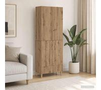 vidaXL Set di 2 armadi in rovere artigianale, 66 x 34,5 x 95 cm, collezione di mobili moderni, set versatile per giardino e casa, sedili ergonomici, salvaspazio