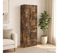 vidaXL Set di armadi 2 pz Rovere Fumo 66 x 34,5 x 87 cm