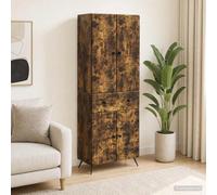 vidaXL Set di armadi 2 pz Rovere Fumo 66 x 34.5 x 90 cm