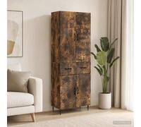 vidaXL Set di armadi 2 pz Rovere Fumo Legno ingegnerizzato