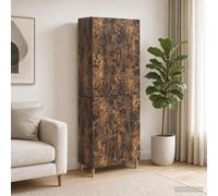 vidaXL Set di armadi 2 pz Rovere Fumo Legno ingegnerizzato