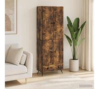 vidaXL Set di 2 armadi in rovere affumicato, in legno di ingegneria, set di mobili innovativo per la casa, decorazione versatile, design ergonomico e configurazione modulare