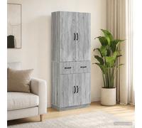 vidaXL Set di armadi 2 pz Sonoma grigio Legno ingegnerizzato