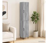vidaXL Set di 2 armadi Sonoma grigio, 33 x 34,5 x 89,5 cm, set di mobili modulari, tavolo regolabile, sedili ergonomici, design compatto, soluzioni di stoccaggio