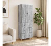 vidaXL Set di 2 armadi Sonoma grigio, 66 x 34,5 x 90 cm, set di mobili adattabili, pezzi moderni ed eleganti per soggiorno, ufficio o casa, design funzionale