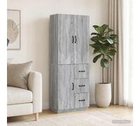 vidaXL Set di armadi 2 pz Sonoma grigio Legno ingegnerizzato