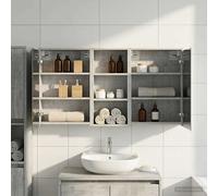 vidaXL Armadietto da bagno 3 pezzi 116 x 16 x 62,5 cm in legno ingegnerizzato, bagno, rettangolare, design moderno, soluzioni di archiviazione intelligenti, accessori eleganti per l'organizzazione e