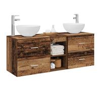 vidaXL Set di Armadi da Bagno 3 pz Legno antico 49,5 x 41 x 64,5 cm
