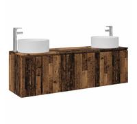 vidaXL Set di Armadi da Bagno 3 pz Legno antico 49,5 x 44,5 x 65,5 cm