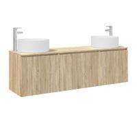 vidaXL Set di Armadi da Bagno 3 pz Rovere Sonoma 49,5 x 44,5 x 65,5 cm