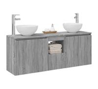 vidaXL Set di Armadi da Bagno 3 pz Sonoma grigio 49,5 x 35 x 63 cm