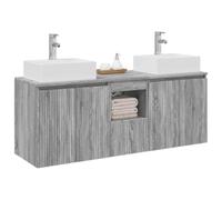 vidaXL Set di Armadi da Bagno 3 pz Sonoma grigio 49,5 x 41 x 62,5 cm
