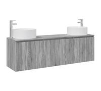vidaXL Set di Armadi da Bagno 3 pz Sonoma grigio 49,5 x 44,5 x 65,5 cm