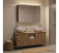 vidaXL Set di Armadi da Bagno 4 pcs Rovere Artigianale