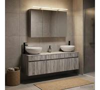 vidaXL Set di Armadi da Bagno 4 pcs Sonoma grigio 100 x 14,5 x 70 cm