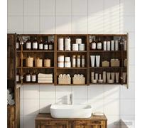 vidaXL Set di Armadi da Bagno con lo scaffale 3 pcs 126 x 16 x 62.5 cm