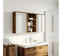 vidaXL Set di Armadi da Bagno con lo scaffale 3 pcs 126 x 16 x 62.5 cm