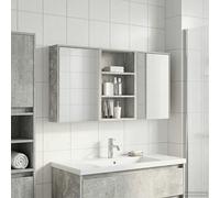 vidaXL Armadietto da bagno 3 pezzi 126 x 16 x 62,5 cm in legno ingegnerizzato, bagno, rettangolare, design moderno, soluzioni di archiviazione intelligenti, accessori eleganti per l'organizzazione e