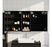 vidaXL Armadietto da bagno Set 3 pezzi 130 x 14,5 x 70 cm Legno Ingegnerizzato, Bagno, Rettangolare, Design Moderno con Soluzioni Di Archiviazione, Ottimizzazione dello Spazio per Praticità ed