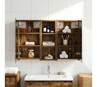 vidaXL Armadietto da bagno Set 3 pezzi 80 x 10,5 x 50 cm legno ingegnerizzato bagno, rettangolare, design moderno con soluzioni di stoccaggio, ottimizzazione dello spazio per praticità ed eleganza