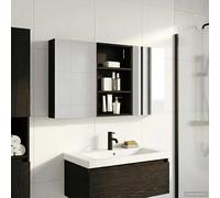 vidaXL Armadietto da bagno Set 3 pezzi 120 x 10,5 x 60,5 cm legno ingegnerizzato, bagno, rettangolare, design moderno con soluzioni di stoccaggio, ottimizzazione dello spazio per praticità ed eleganza