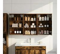 vidaXL Armadietto da bagno Set 3 pezzi 120 x 10,5 x 60,5 cm legno ingegnerizzato, bagno, rettangolare, design moderno con soluzioni di stoccaggio, ottimizzazione dello spazio per praticità ed eleganza