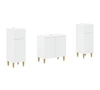 vidaXL Set di Armadi da Bagno da 2 Pezzi ARNHEM Bianco