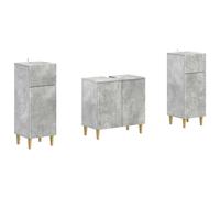 vidaXL Set di Armadi da Bagno da 2 Pezzi ARNHEM Grigio Cemento