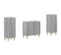 vidaXL Set di Armadi da Bagno da 2 Pezzi ARNHEM Sonoma grigio