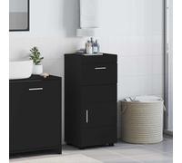 vidaXL Armadio da bagno in legno ingegnerizzato nero 37 x 31.5 x 82 cm, mobili da interno super resistenti e spaziosi. Perfetto per tenere in ordine asciugamani e prodotti per la cura personale. Ide