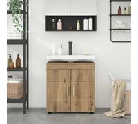 vidaXL Mobile per lavabo da bagno con porta TULUM rovere artigianale