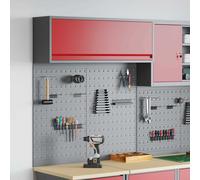 vidaXL Set di armadi per attrezzi con lo scaffale 3 pcs Rosso