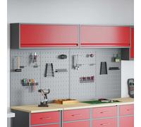 vidaXL Set di armadi per attrezzi con lo scaffale 6 pcs Rosso