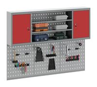 vidaXL Set di armadi per attrezzi con lo scaffale 6 pz Rosso | Risparmia spazio massimizzando la capacità di stoccaggio Materiale durevole: Realizzato in robusto acciaio per un uso