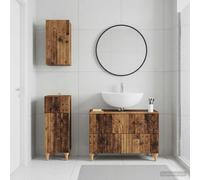 vidaXL Set di armadietti da bagno in 3 pezzi ALKMAAR Legno antico