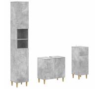 vidaXL Set di armadietti da bagno in 3 pezzi ARNHEM